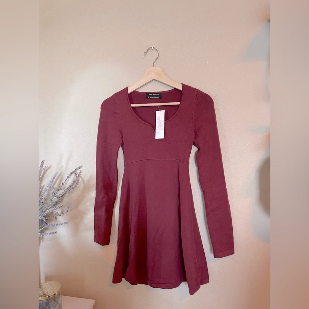 Urban Outfitters Burgundy Sweater Dress